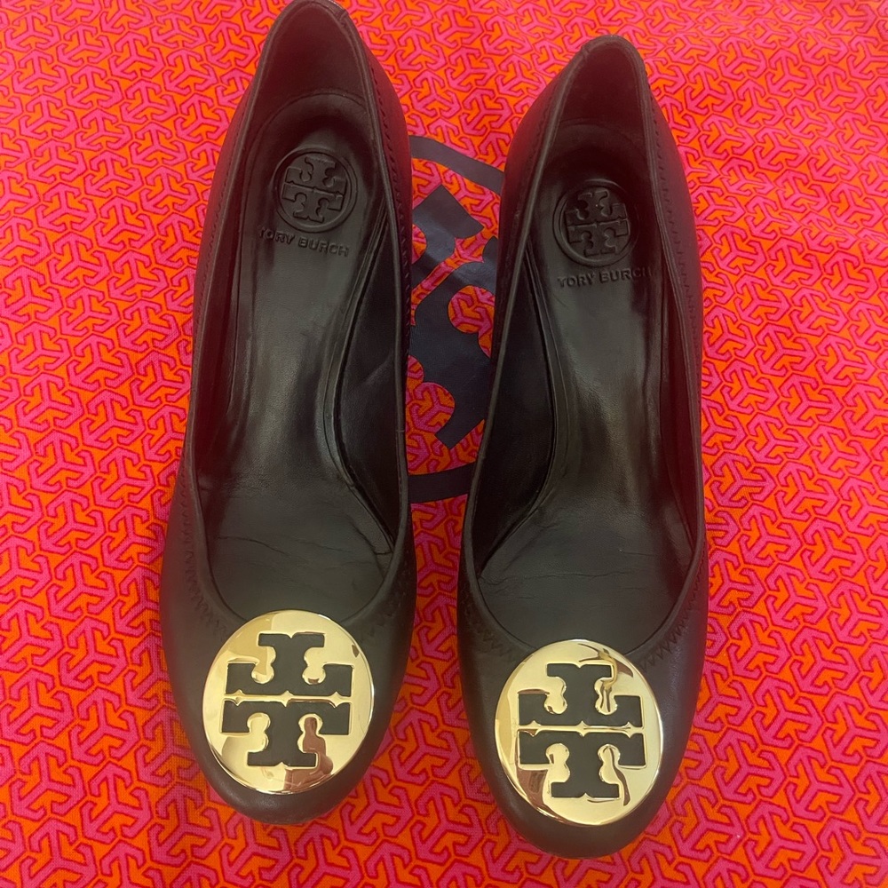 Black Tory Burch Wedges size 8